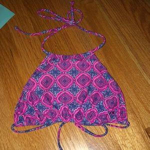 high neck bikini top